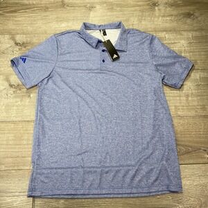 Adidas Polo Shirt Mens XL Blue A531 Space Dye Golf Performance IU4985 Athletic